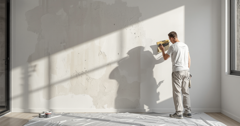 Paint peeling from wall due to inadequate surface preparation in Sydney home