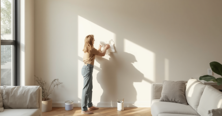 Proper interior wall cleaning technique with soft cloth in Sydney home